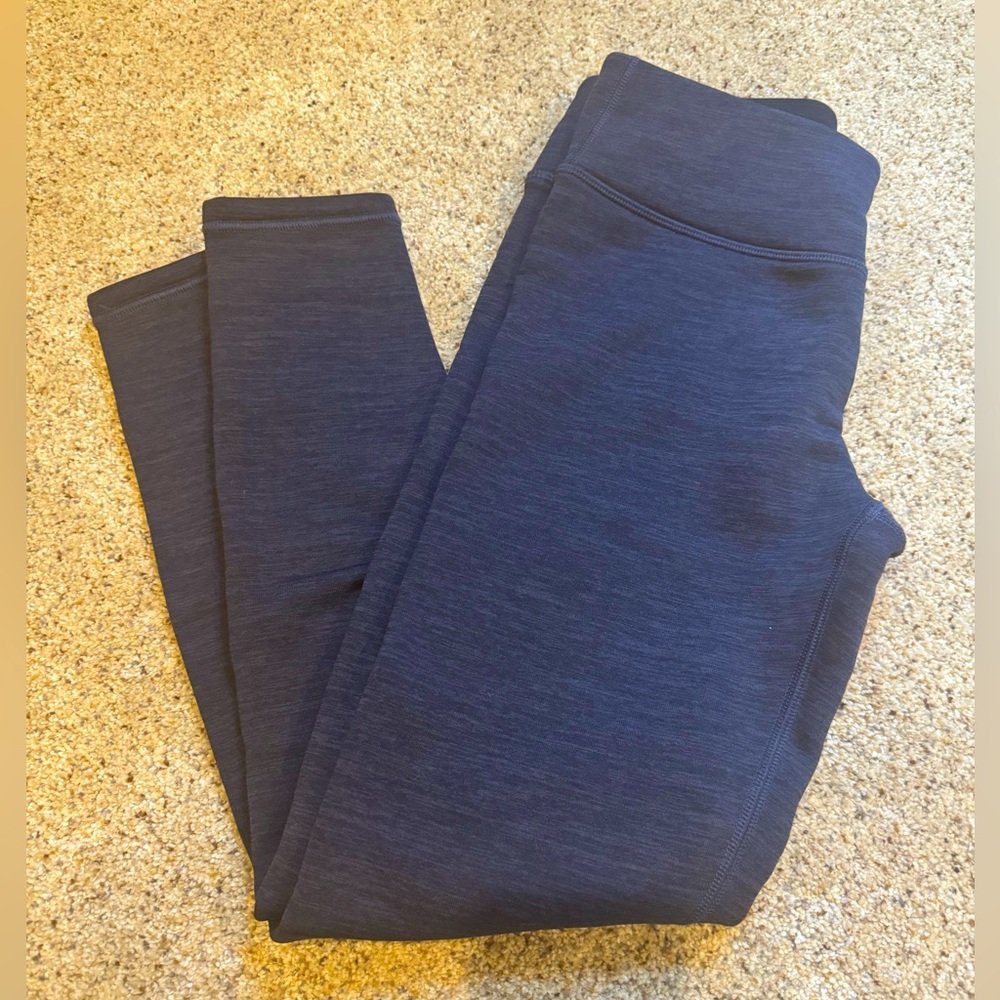 Athleta Girl Blue Polartec fleece tights size 12